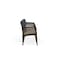 Lesro Lenox Wood 4 Seat Tandem Seating Wood Frame, Mocha, RS Night Sky Back, MD Farro Seat LW4103 - alternate 2